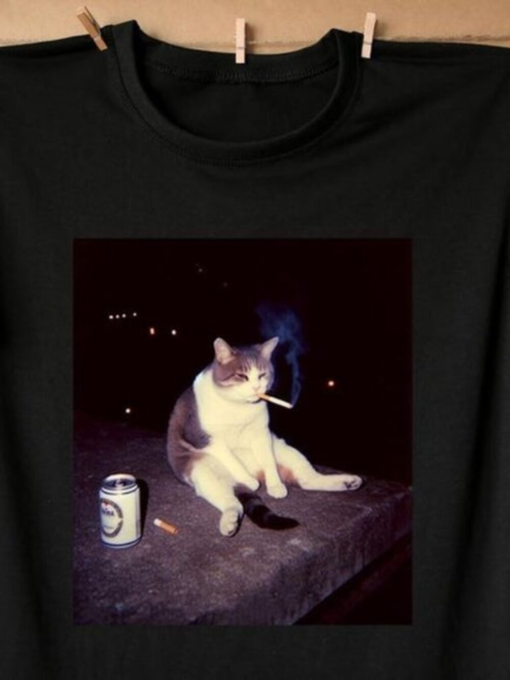 Funny Cat Smoke Shirt, Funny Smoking Cat Meme Shirt